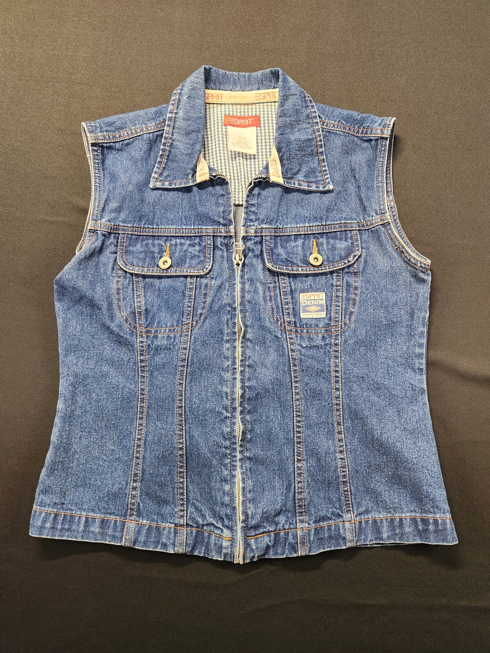 Esprit Blue Denim Sleeveless Jean Vest